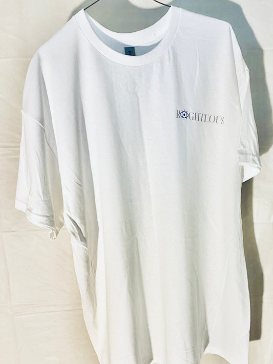 White/Blue RIGHTEOUS Tee